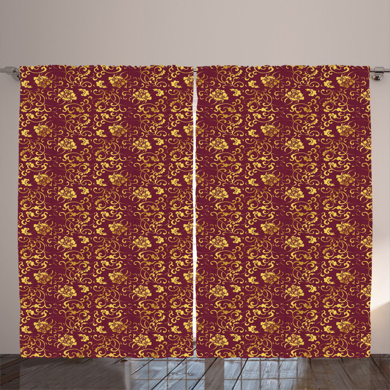 Antique Oriental Pattern Curtain