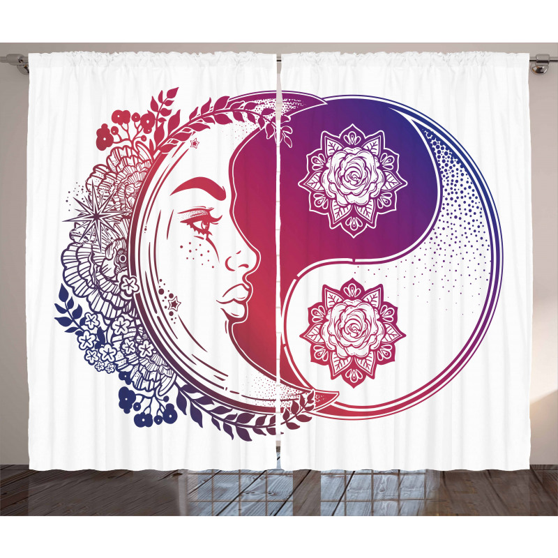 Oriental Crescent Moon Curtain