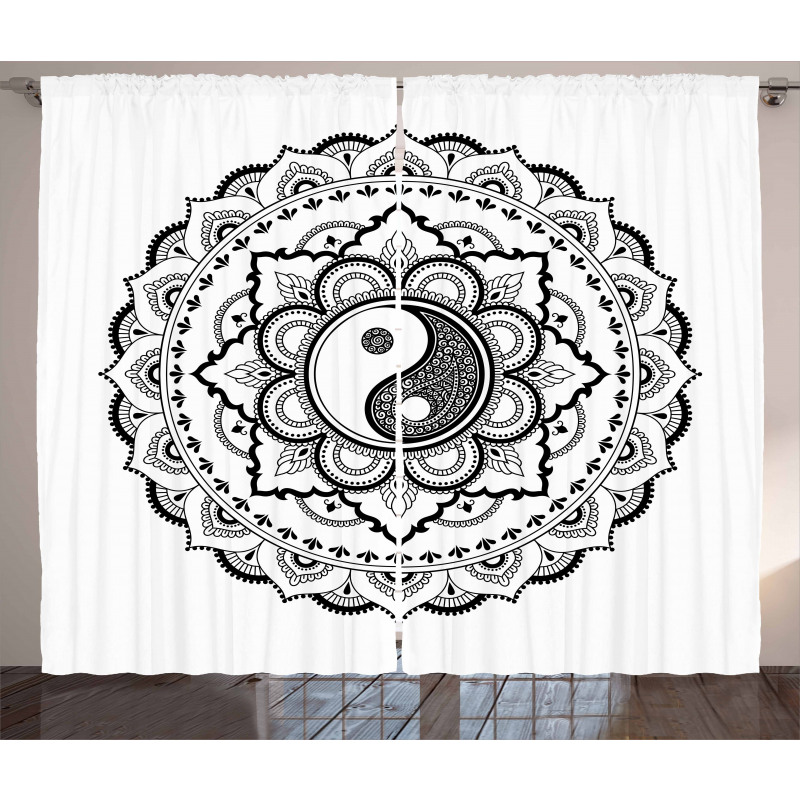 Mandala Flowers Curtain