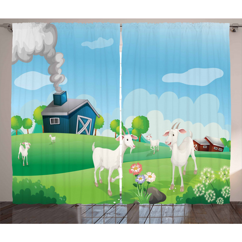 Pleasant Farm Life Curtain