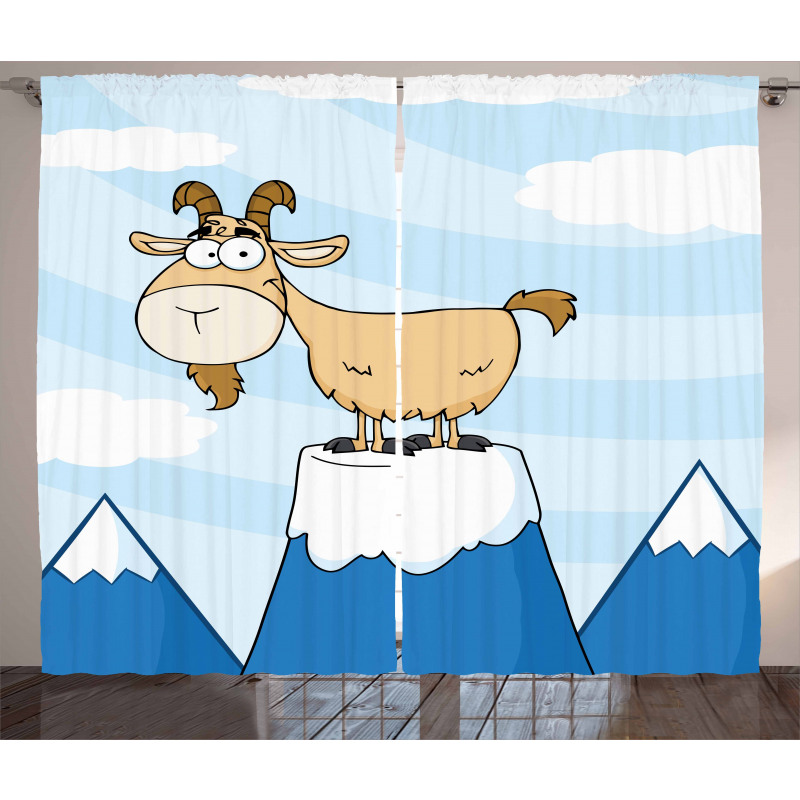 Doodle Goat Mountain Pick Curtain