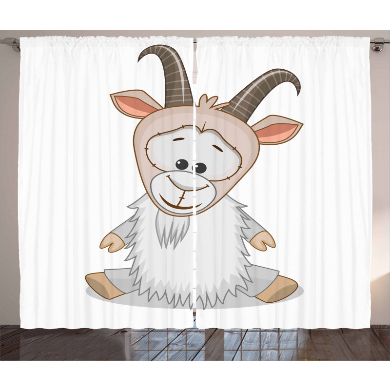Baby Ibex Cheerful Mood Curtain