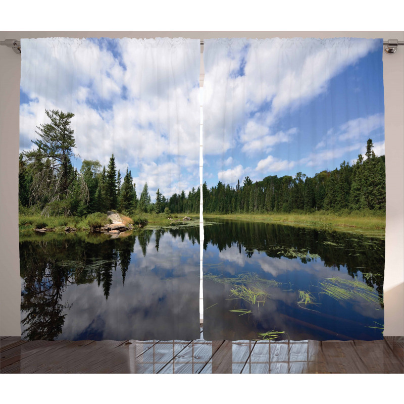 Forest River Scenery Curtain