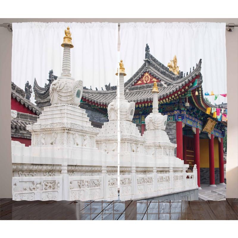 Historic Chinese Building Curtain