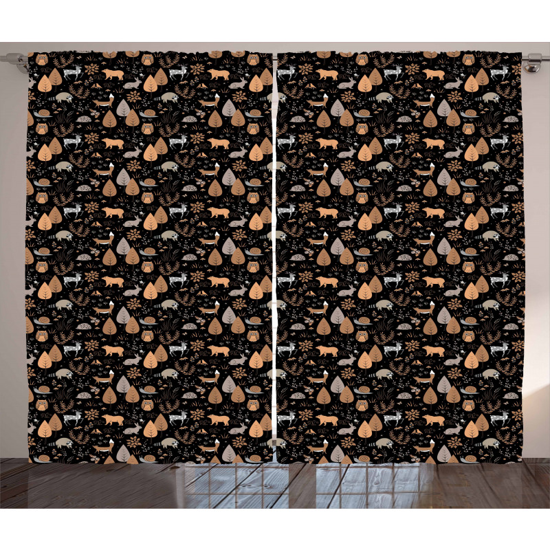 Child Cartoon Forest Curtain