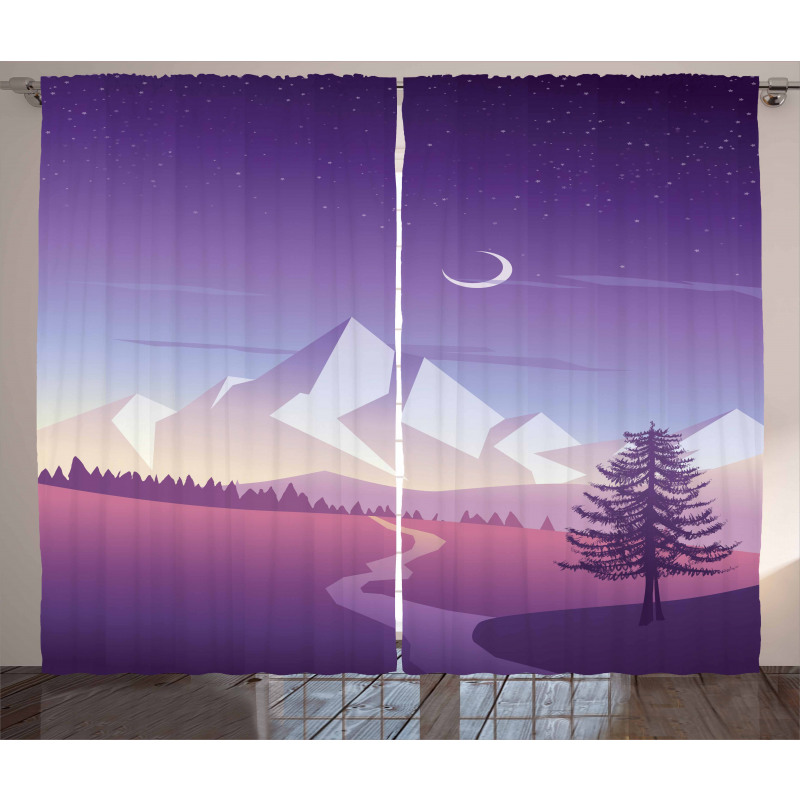 Mountain Scenery Curtain