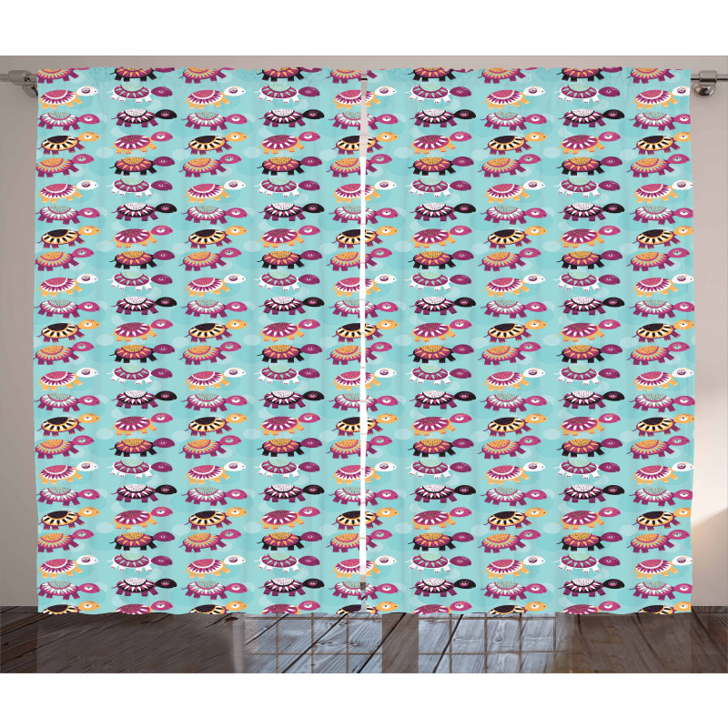 Baby Animals Ethnic Curtain