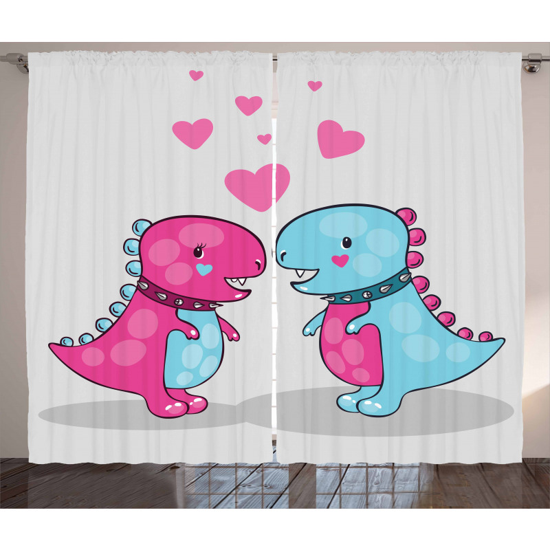 Lover Couple Hearts Curtain