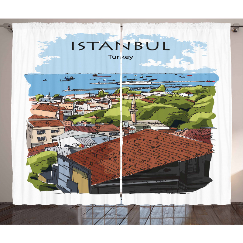 Sea Marmara Harbor Curtain