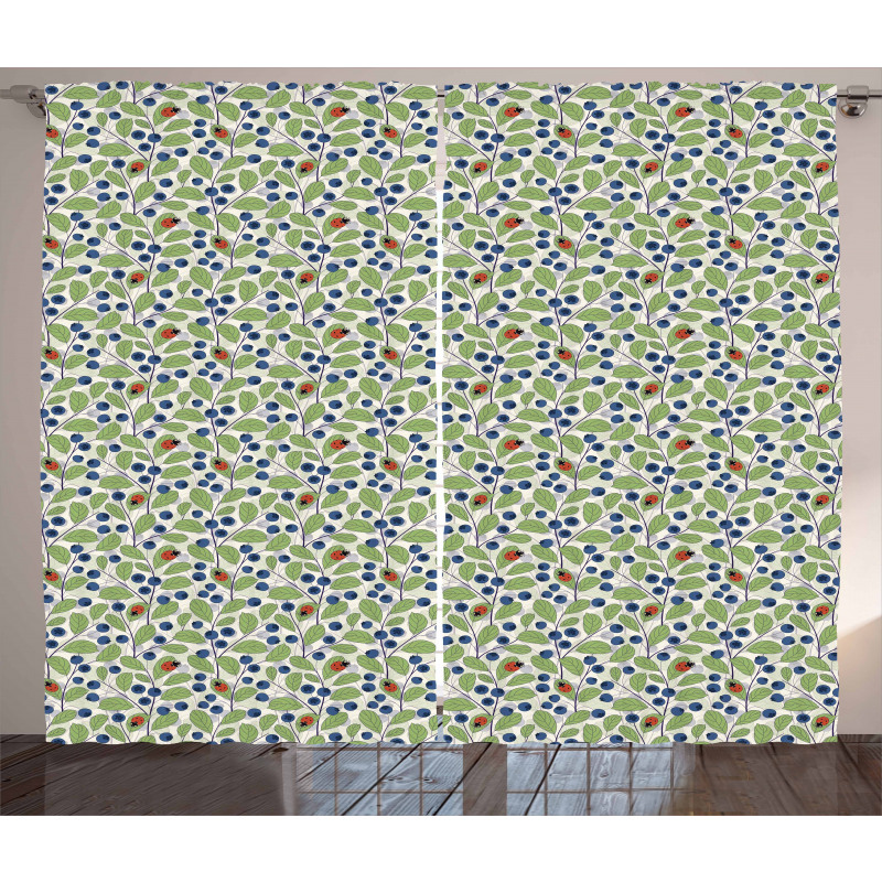 Bilberry Leaves Garden Curtain