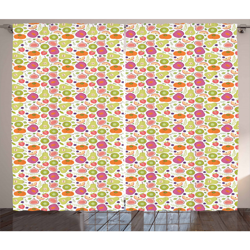 Exotic Food Pattern Curtain