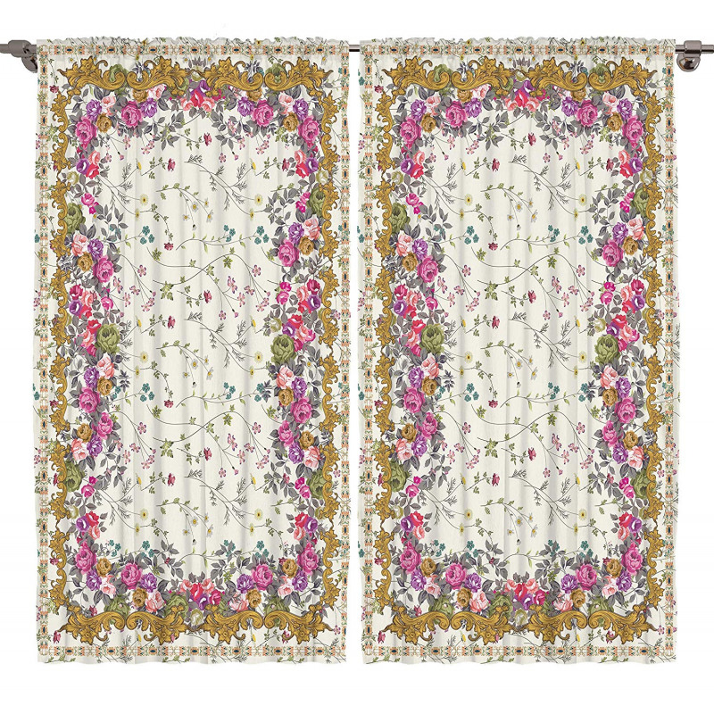 Spring Love Colorful Roses Curtain