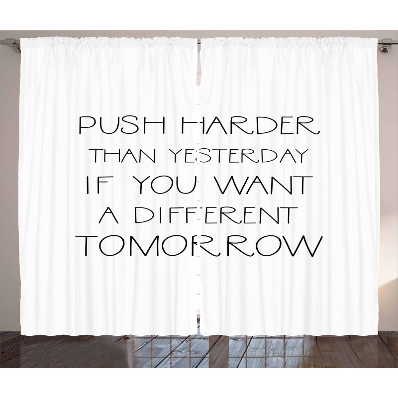Push Harder Words Curtain