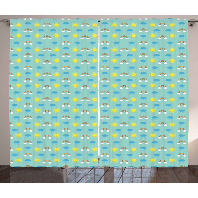 Weather and Seasons Theme Curtain