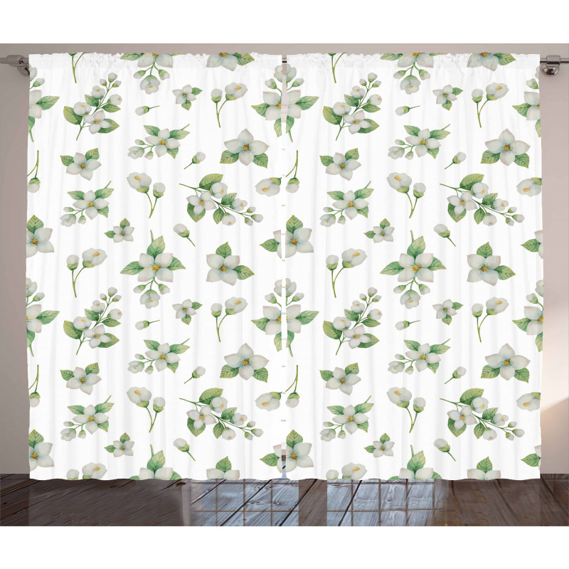 Watercolor Sprouts Curtain