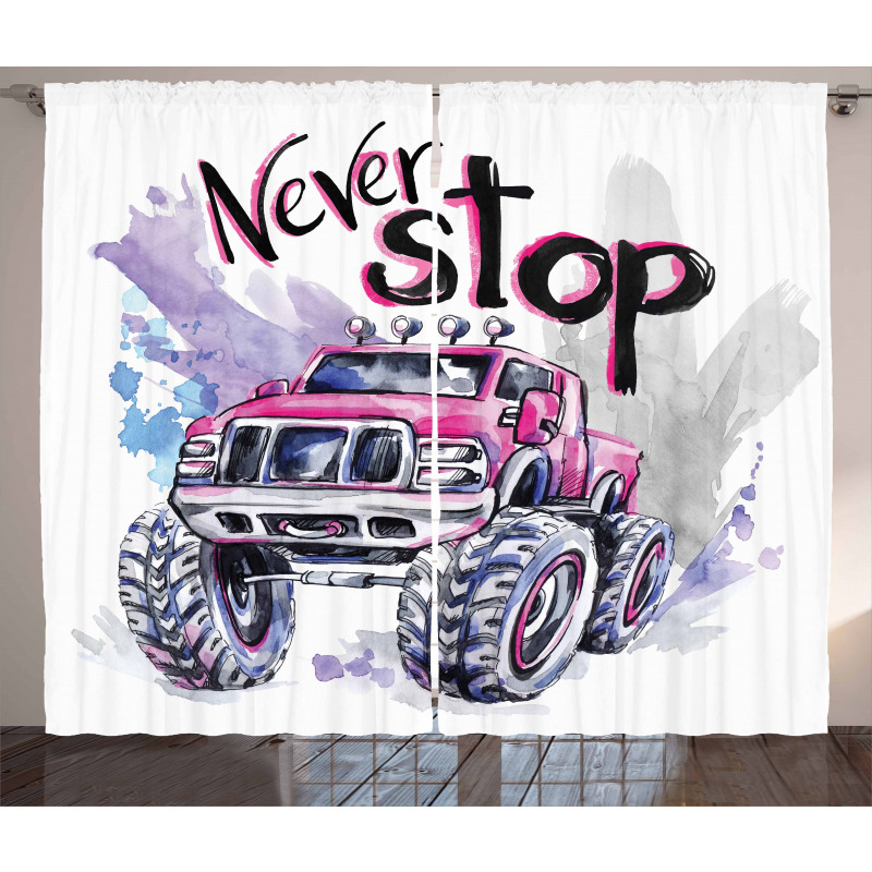 Never Stop Words Curtain