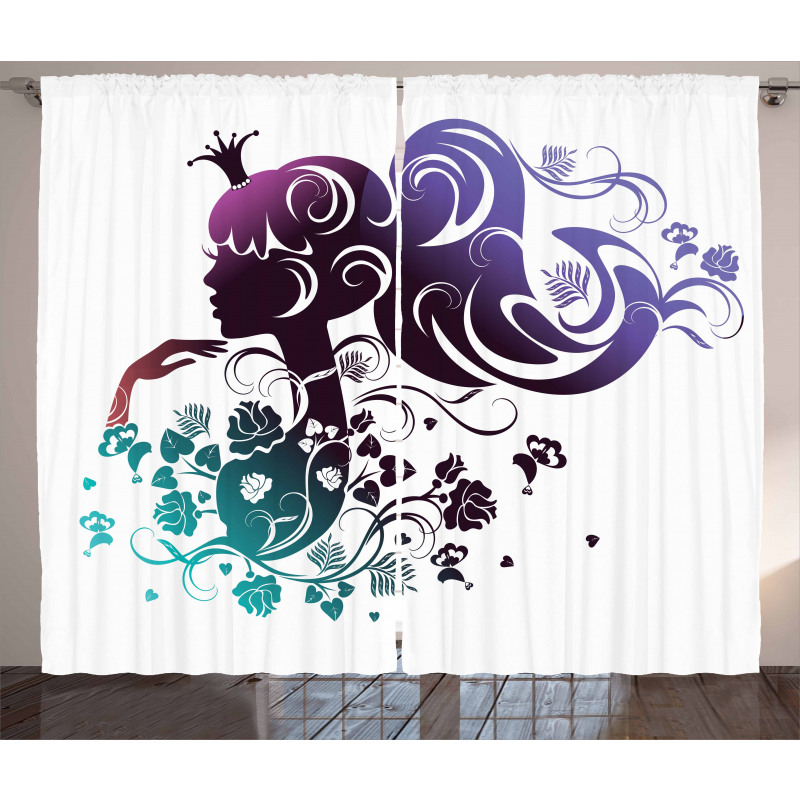 Abstract Portrait Curtain