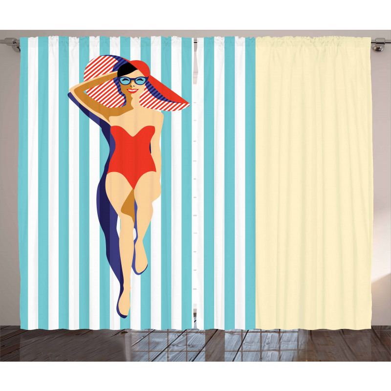 Sunbathing Beach Curtain