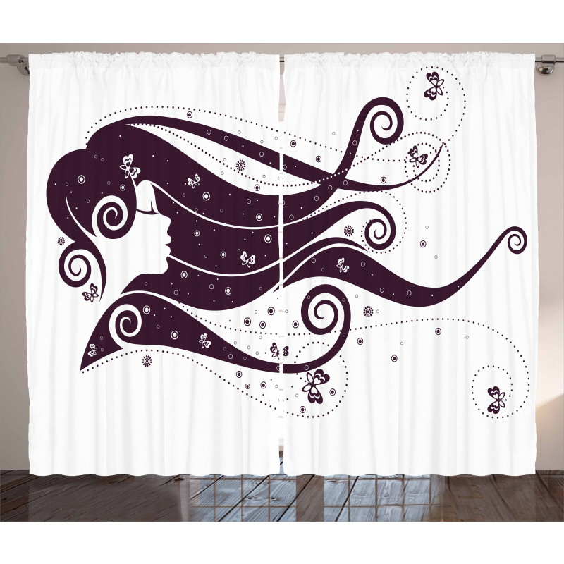 Abstract Fantasy Portrait Curtain