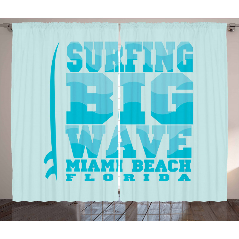 Surfing Big Wave Miami Curtain