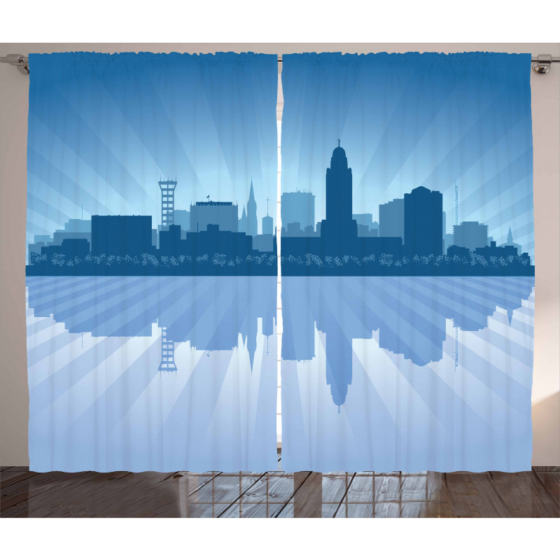 Lincoln City Skyline Curtain