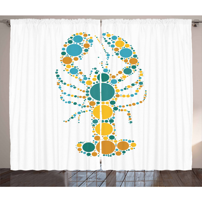 Pointillist Colorful Curtain
