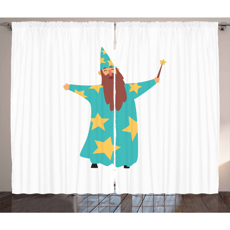 Cheerful Magician Book Curtain