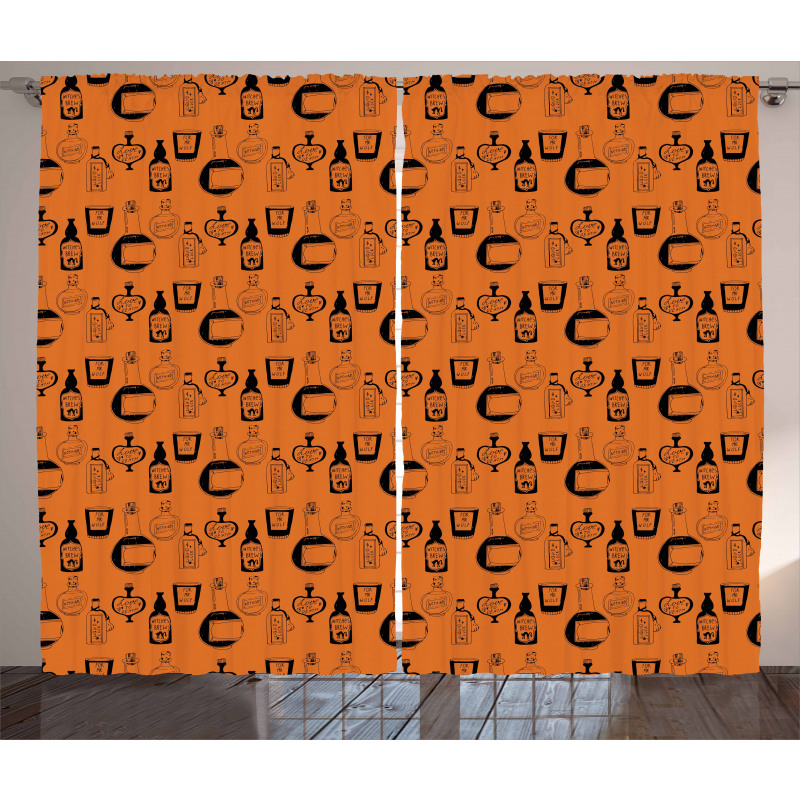 Halloween Potions Curtain