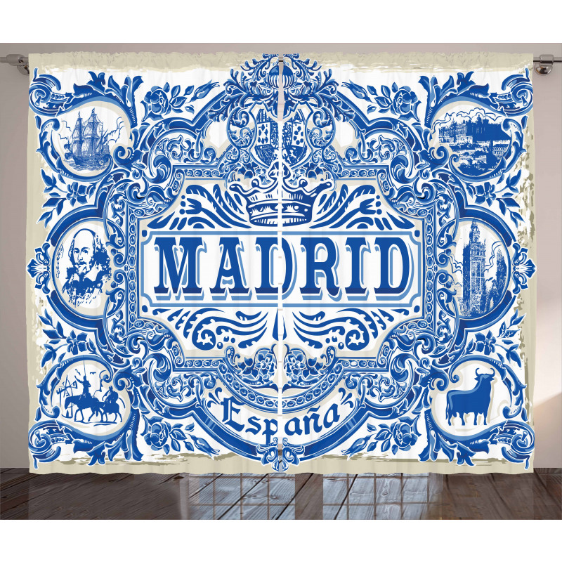 Madrid Calligraphy Tile Curtain