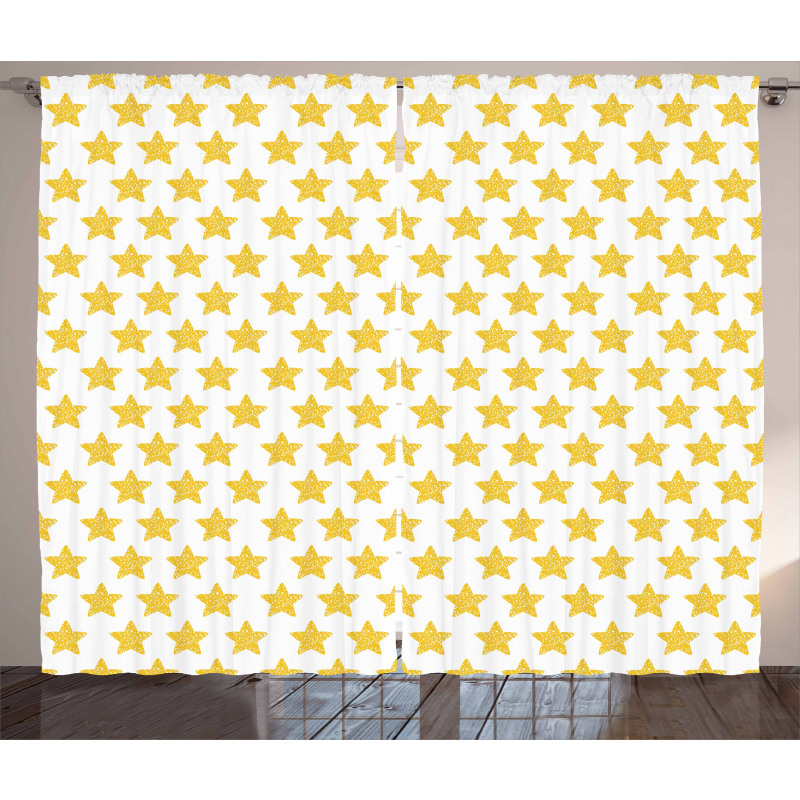 Symmetric Grunge Pattern Curtain