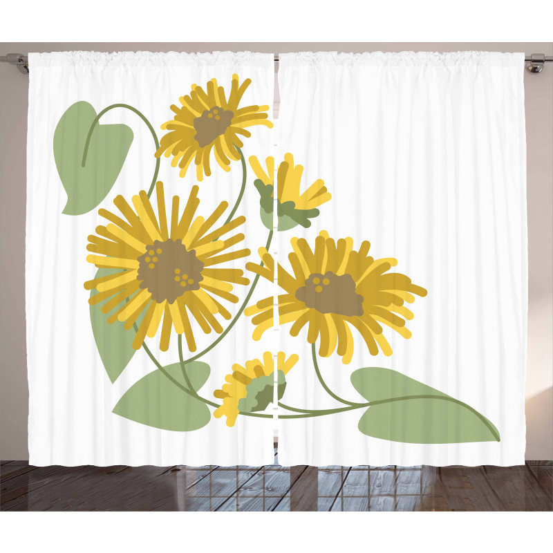 Bedding Plants Artwork Curtain