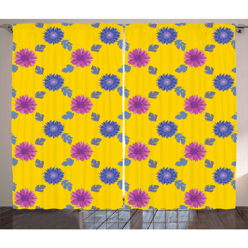 Mosaic Flower Pattern Curtain