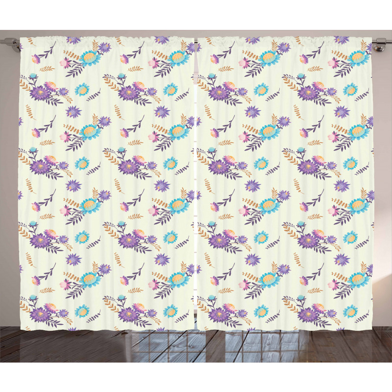 Countryside Flora Pattern Curtain