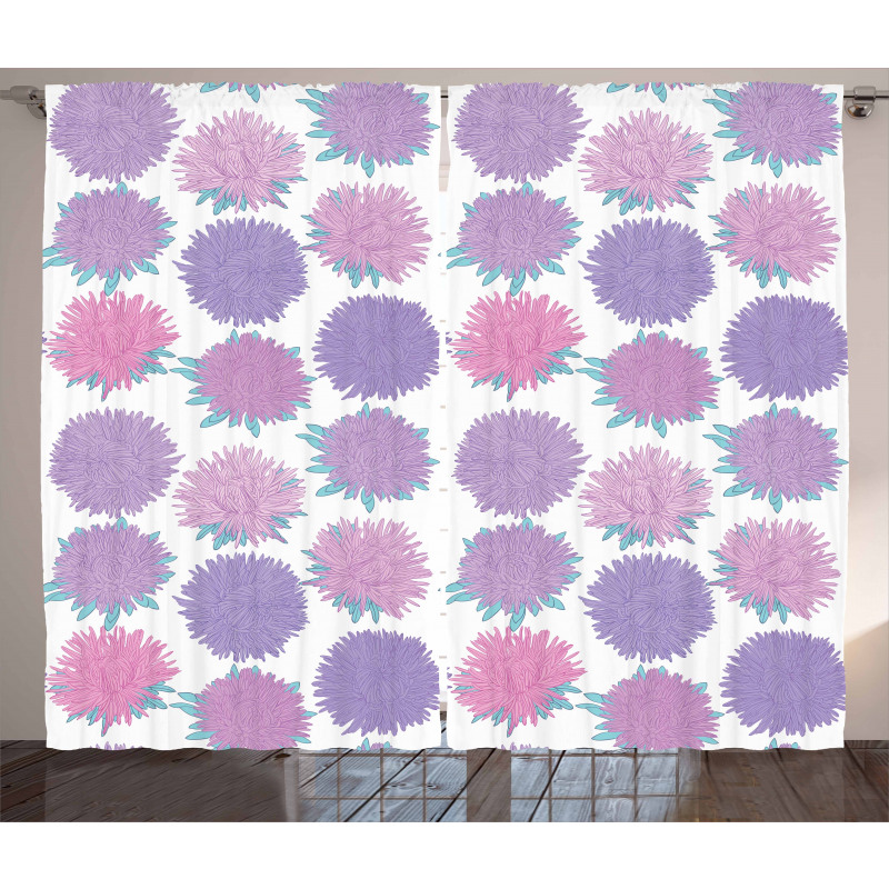 Detailed Flower Pattern Curtain