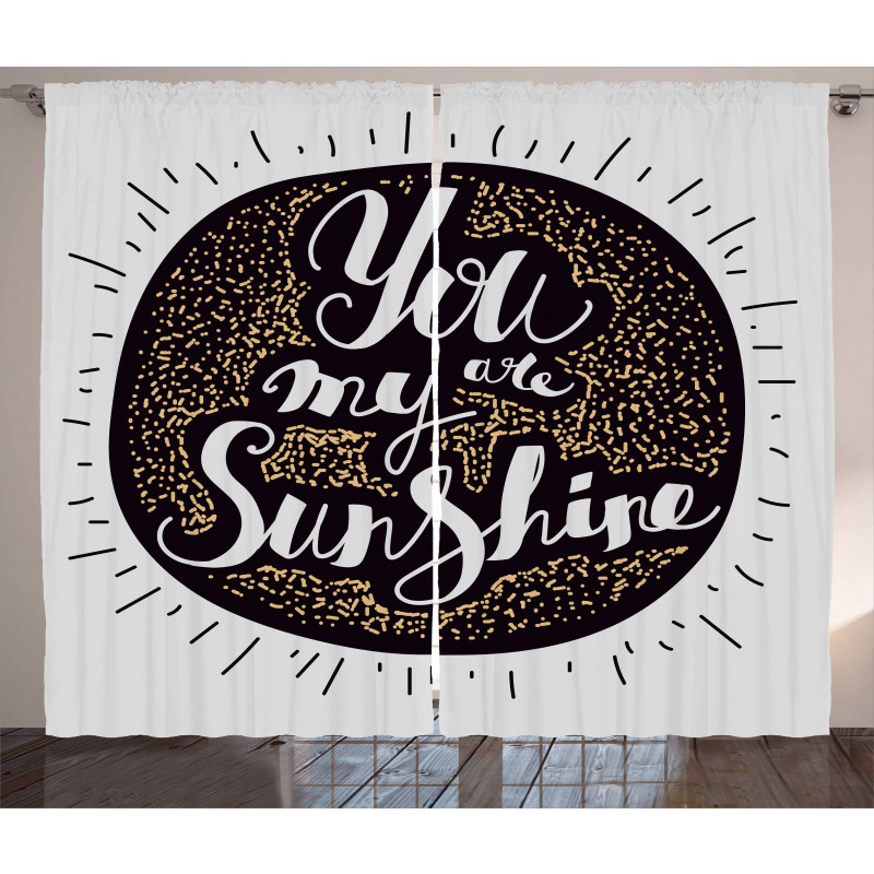 You are My Sunshine Font Curtain