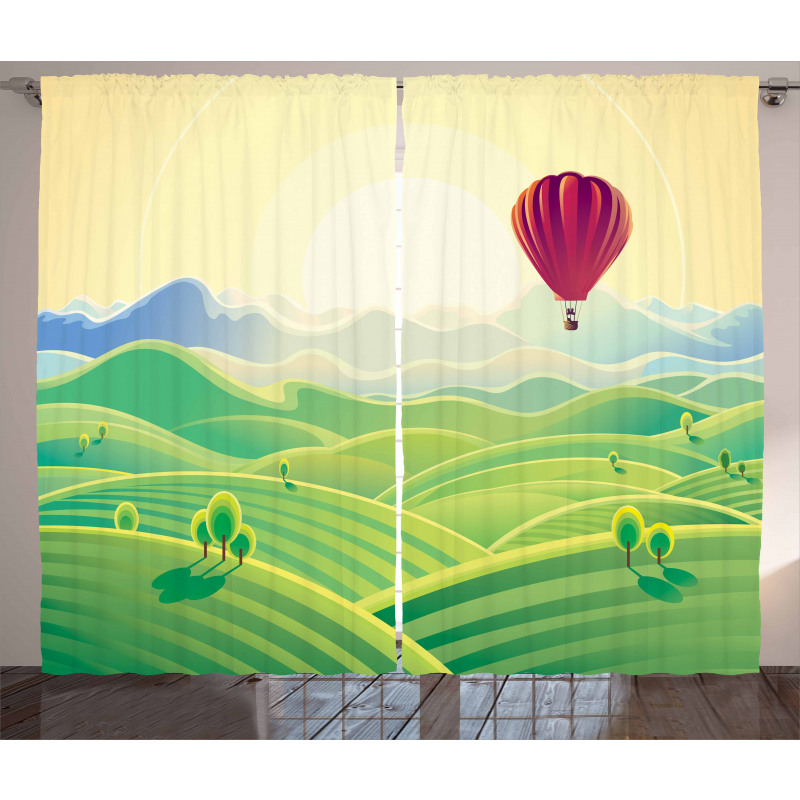 Peaceful Summer Field Curtain