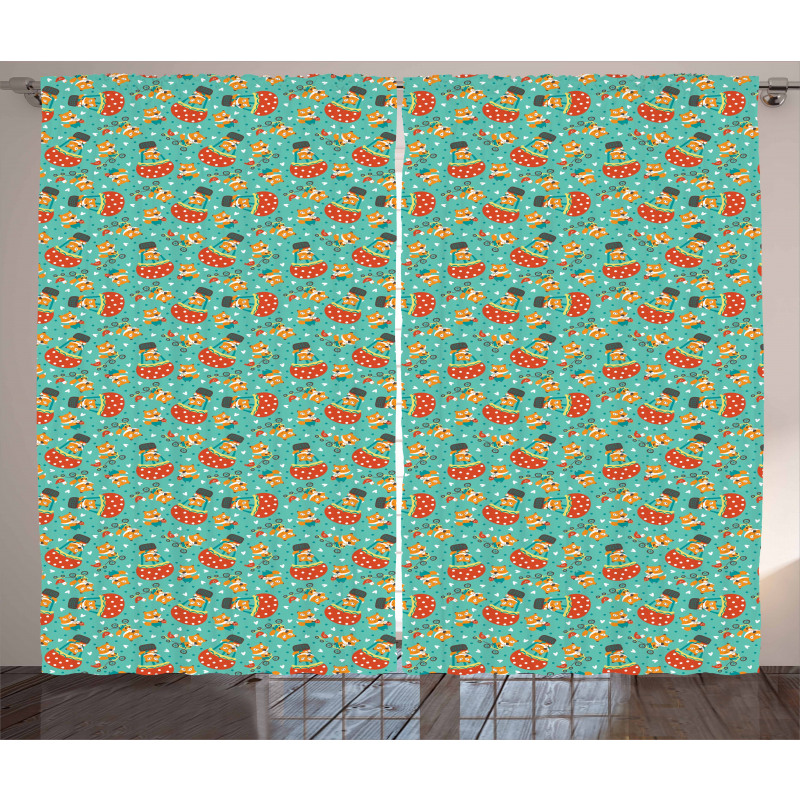 Fox and Hen Bicycle Curtain
