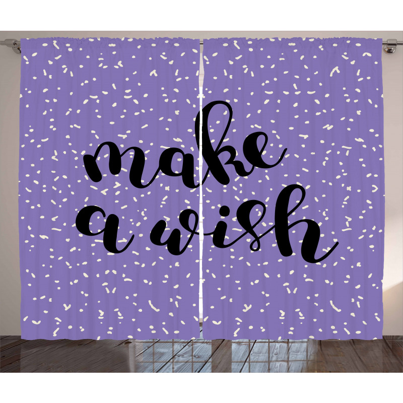 Uplifting Wish Slogan Curtain