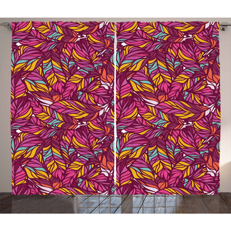 Psychedelic Vibrant Colors Curtain