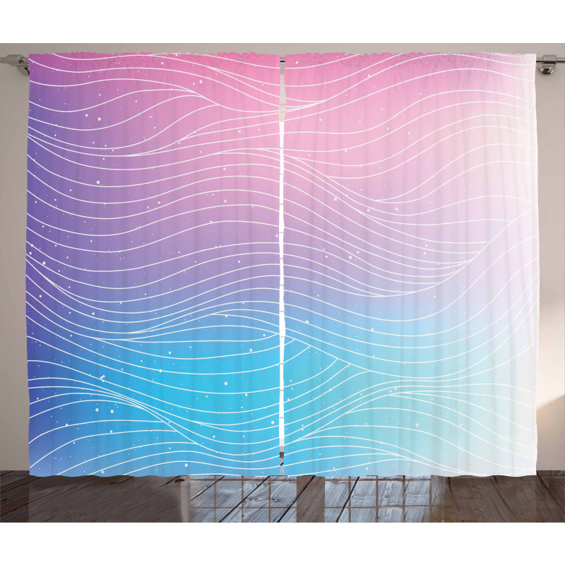 Nebula Sky Ombre Effect Curtain