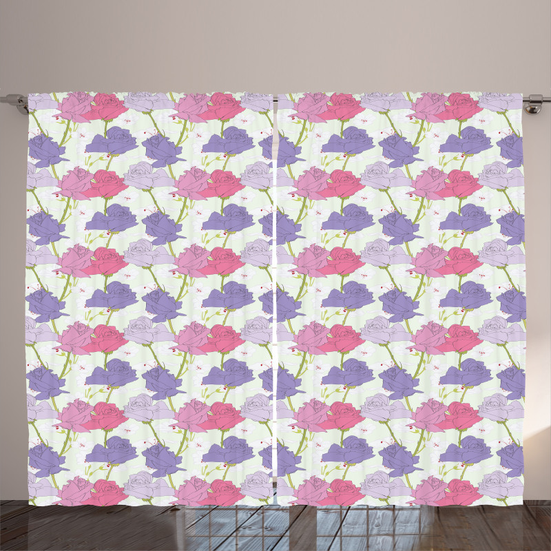 Spring Rose Garden Curtain