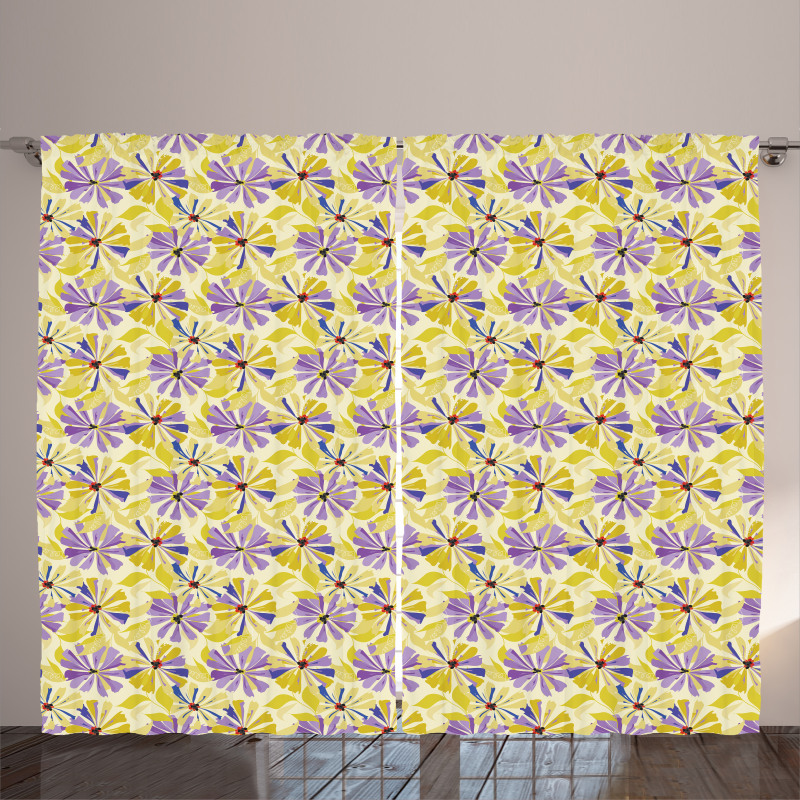 Nostalgic Spring Flowers Curtain