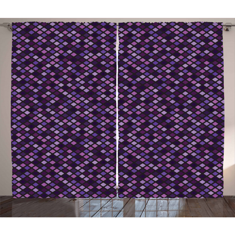 Diamond Shape Mosaic Tiles Curtain