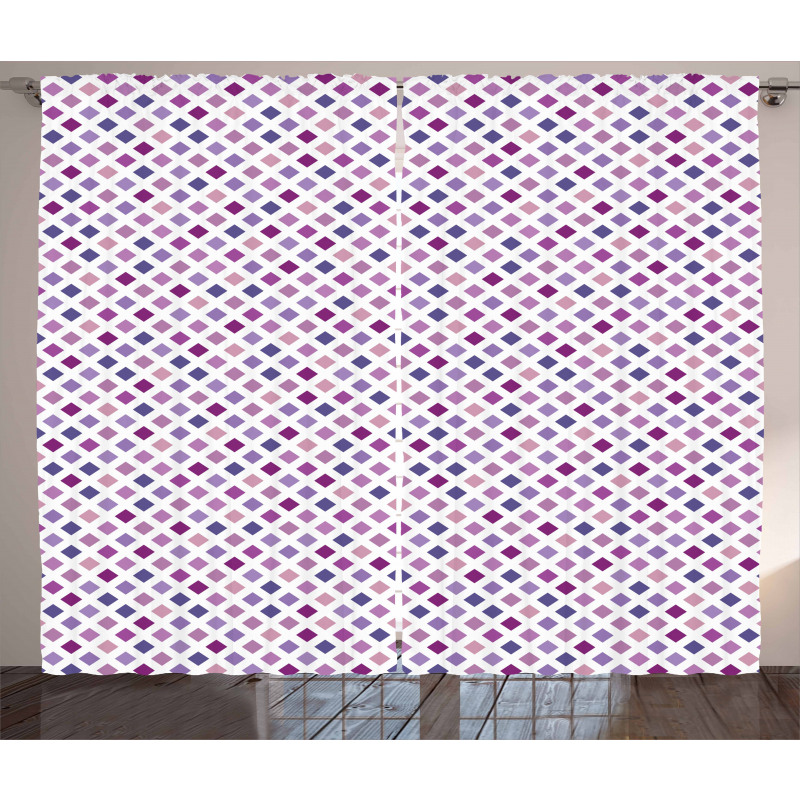 Diagonal Squares Mesh Curtain