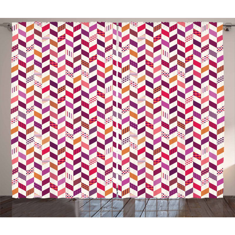 Colorful Herringbone Curtain