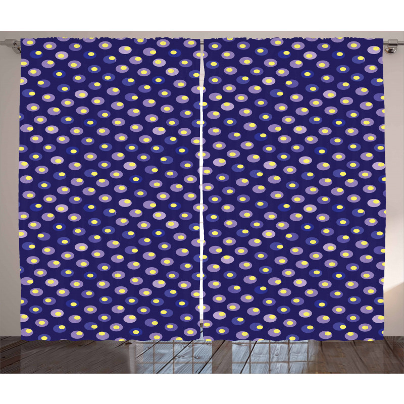 Contrast Moire Circles Curtain