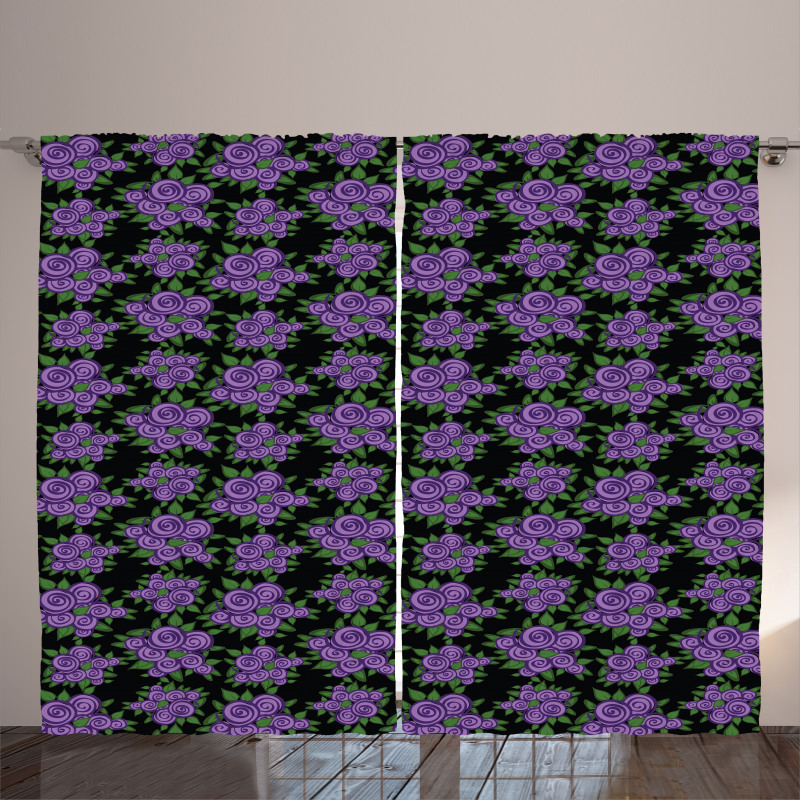 Abstract Garden Bouquet Curtain