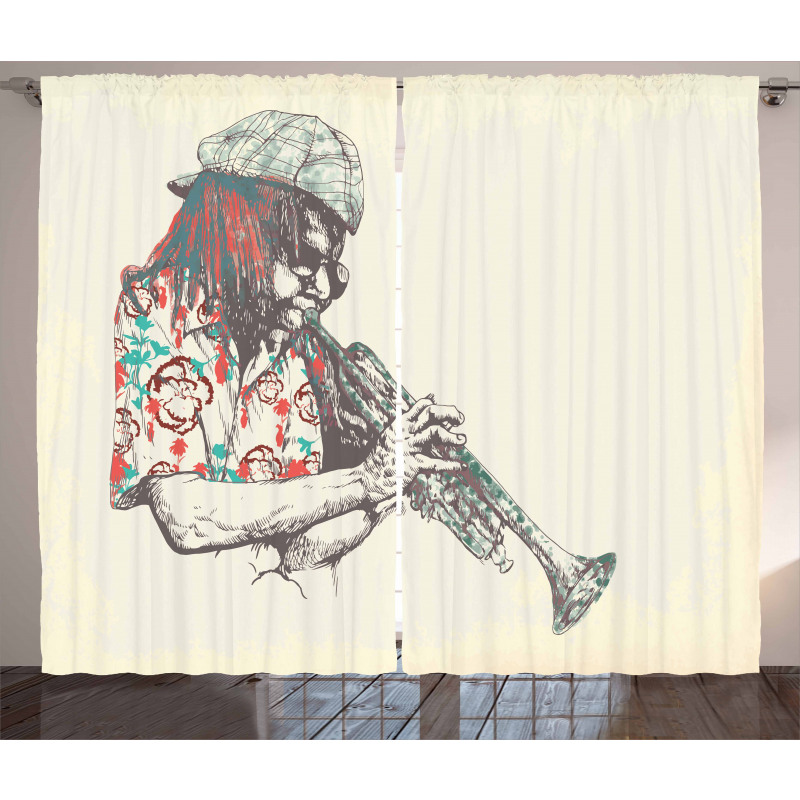 Hand Drawn Player Curtain