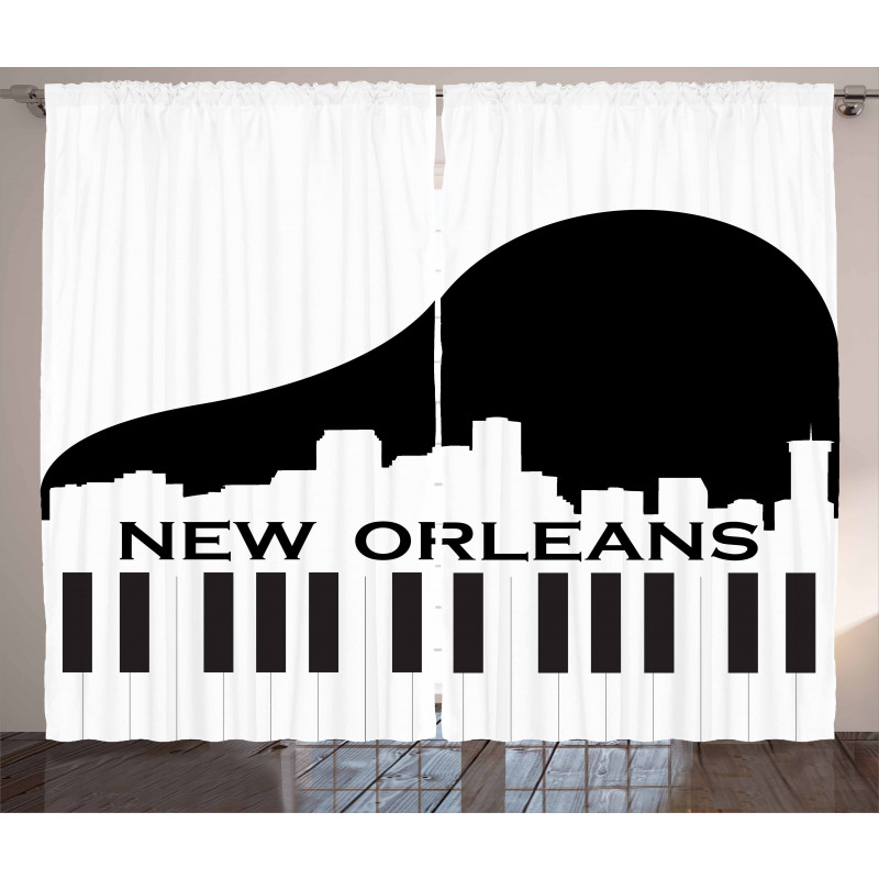 Piano Jazz Music Curtain