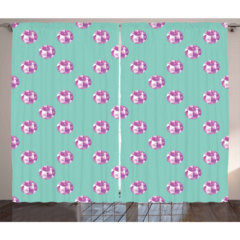 Realistic Gem Pattern Curtain